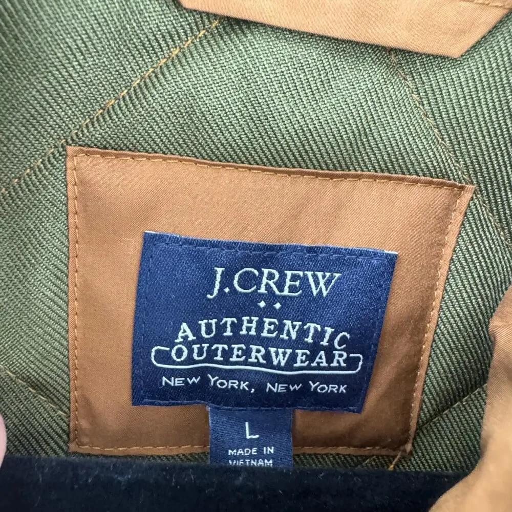 J. Crew Men's Full Zip Quilted Walker Vest Sleeveless Glazed Pecan Size L NWT